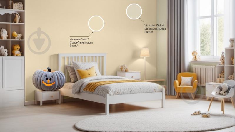 Фарба інтер'єрна латексна Vivacolor Wall 4 глибокий мат Швецький імбир X454 0,9 л - фото 3 Фарба інтер'єрна латексна Vivacolor Wall 4 глибокий мат Швецький імбир X454 0,9 л - фото 3