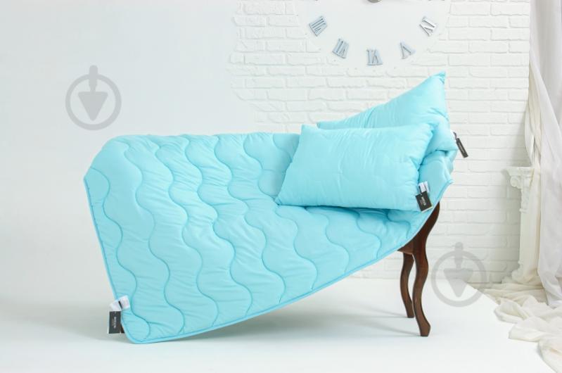 Набор антиаллергенный Eco-Soft Всесезонный №1697 Eco Light Blue (одеяло и подушки 50x70 среднии) 140x205 см MirSon голубой - фото 8