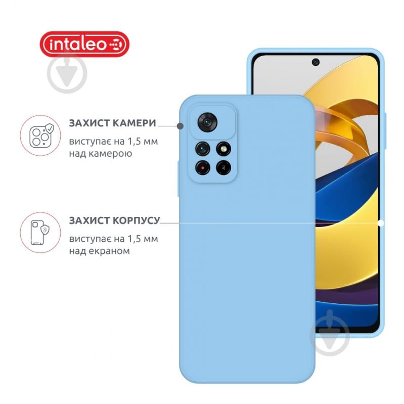 Чехол Intaleo SoftShell голубой для Xiaomi Poco M4 Pro 5G - фото 3