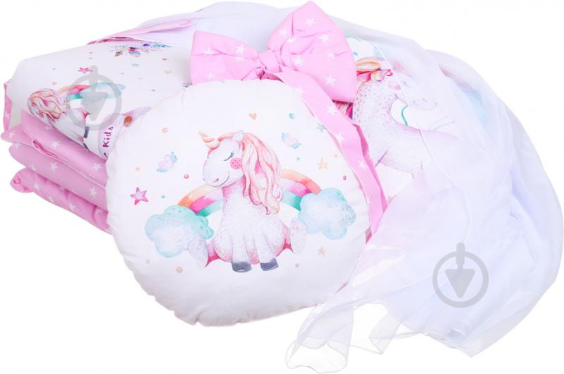 Комплект для детской кроватки DC KIDS Единорог розовый БК-57 - фото 1
