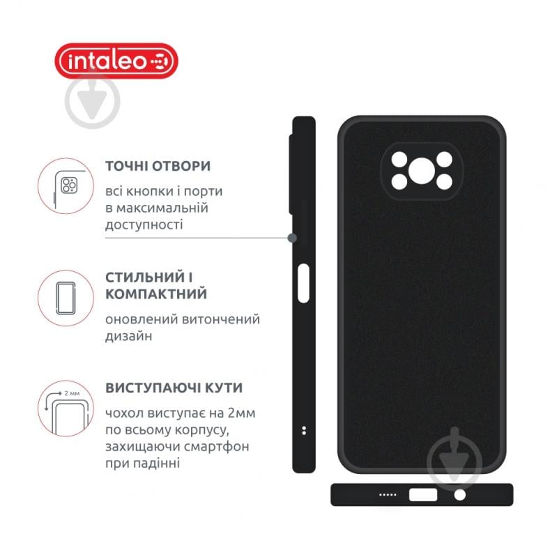 Чехол Intaleo SoftShell черный для Xiaomi Poco X3 - фото 4 Чехол Intaleo SoftShell черный для Xiaomi Poco X3 - фото 4