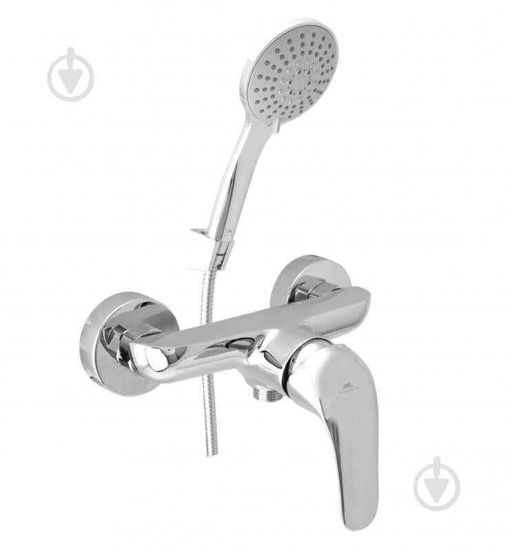 Змішувач для душу Rubineta з лійкою та душовим шлангом Lima-12/K LI20K08 - фото 1