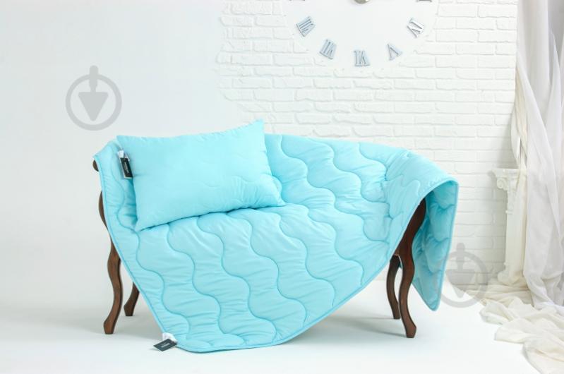 Набор шелковый Всесезонный №1688 Eco Light Blue (одеяло и подушка 50x70 средняя) 200x220 см MirSon голубой - фото 8