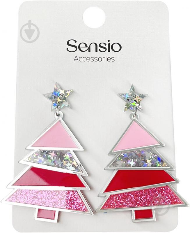 Серьги Sensio Pink tree пара золотой - фото 2