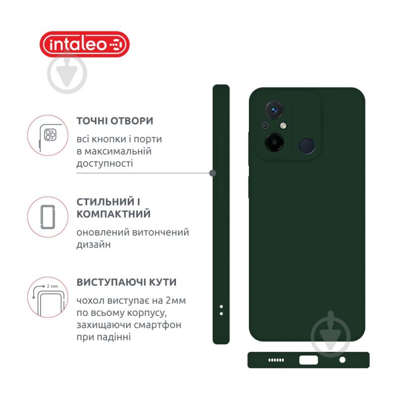 Чехол Intaleo SoftShell темно-зеленый для Xiaomi Redmi 12C - фото 4