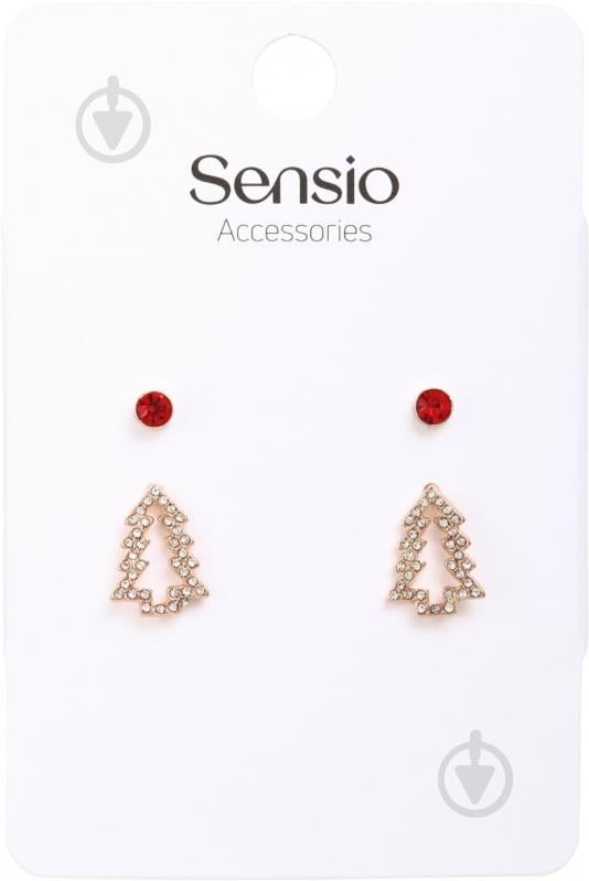 Серьги Sensio сет 2 пары Minimal золотой - фото 5