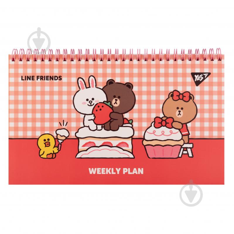 Планинг настольный на гребне Line Friends 25х15 см 52 лист. YES - фото 1