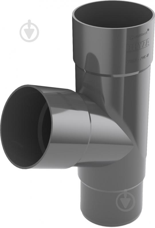 Тройник Bryza 90 мм графит - фото 1