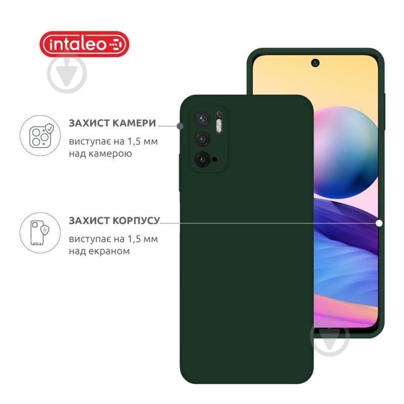 Чехол Intaleo SoftShell темно-зеленый для Xiaomi Redmi Note 10 5G - фото 3