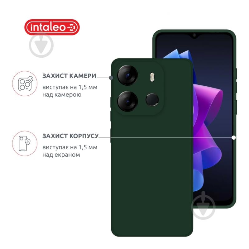 Чехол Intaleo 1283126585920 SoftShell Tecno Spark Go 2023 dark green - фото 3