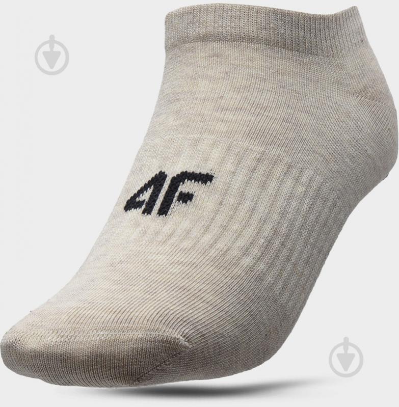 Носки 4F SOCKS CAS 4FSS23USOCF156-93S р.39-42 черный/бежевый/белый 3 пари шт. - фото 2