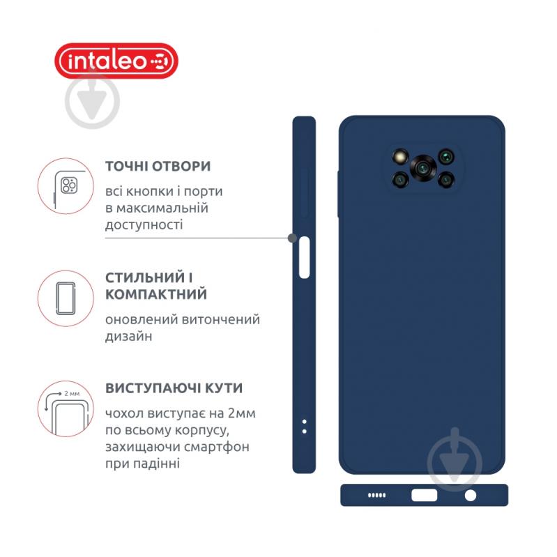 Чехол Intaleo SoftShell голубой для Xiaomi Poco X3 Pro - фото 4