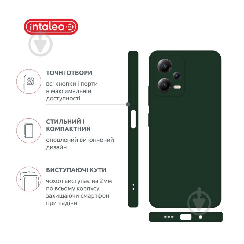 Чехол Intaleo SoftShell темно-зеленый для Xiaomi Poco X5 - фото 4
