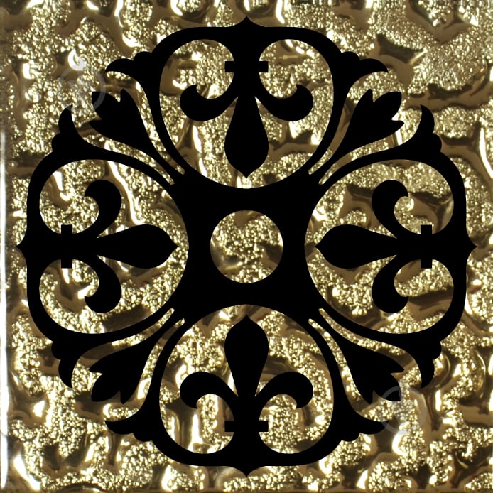 Тако Grand Kerama стекло Бутон золото рифленое 773 6,6x6,6 - фото 1