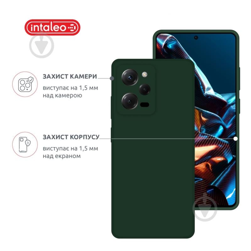 Чохол Intaleo SoftShell темно-зелений для Xiaomi Poco X5 Pro - фото 3