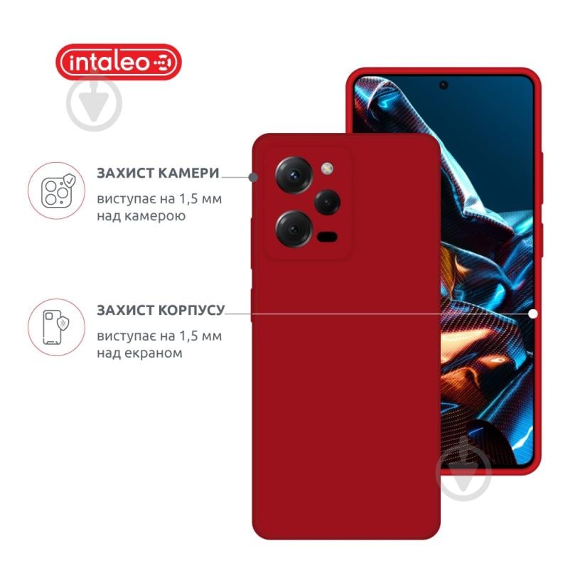 Чехол Intaleo SoftShell красный для Xiaomi Poco X5 Pro - фото 3