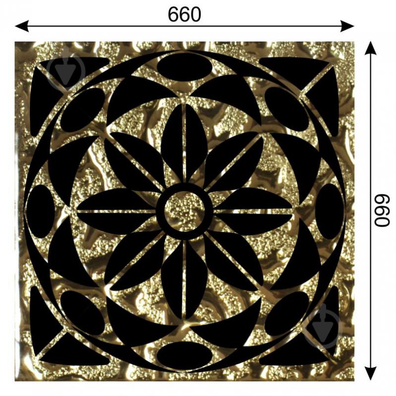 Тако Grand Kerama стекло Леано золото рифленое 777 6,6x6,6 - фото 3
