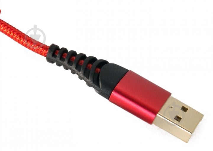 Кабель EXTRADIGITAL Flexible USB - Lightning 1 м black/red (KBU1758) - фото 3