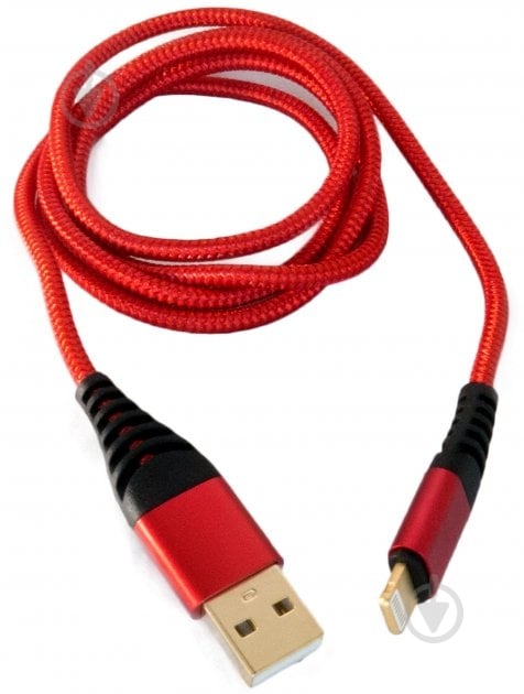 Кабель EXTRADIGITAL Flexible USB - Lightning 1 м black/red (KBU1758) - фото 5