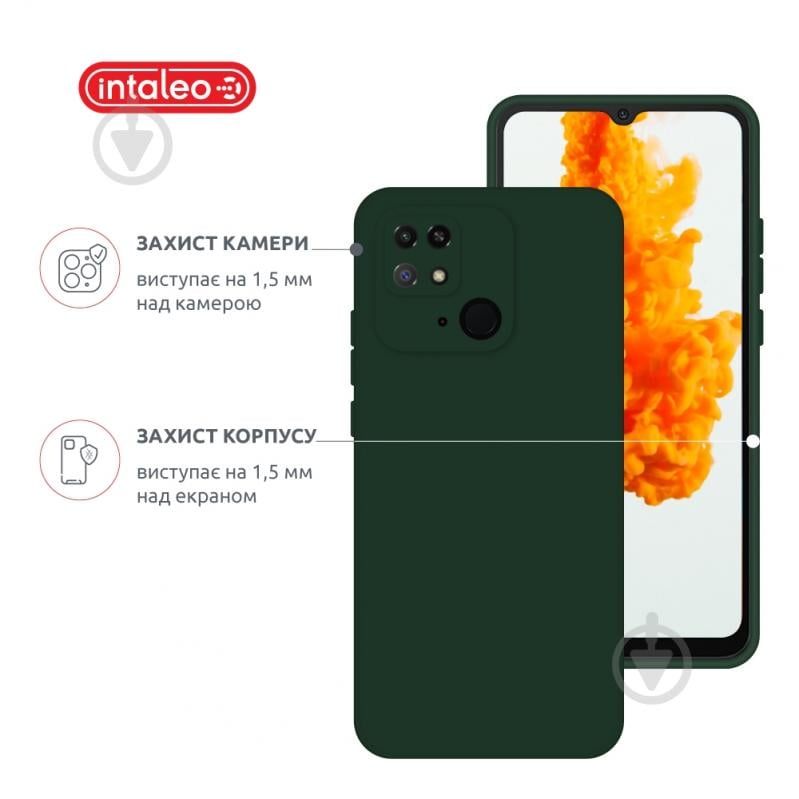 Чехол Intaleo SoftShell темно-зеленый для Xiaomi Redmi 10C - фото 3