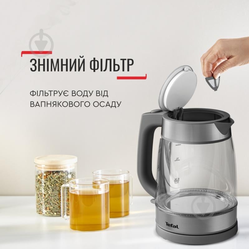 ВІТРИНА! Електрочайник Tefal Glass KI740B30 - фото 5