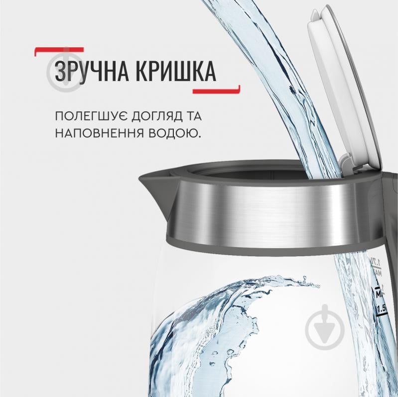 ВІТРИНА! Електрочайник Tefal Glass KI740B30 - фото 8