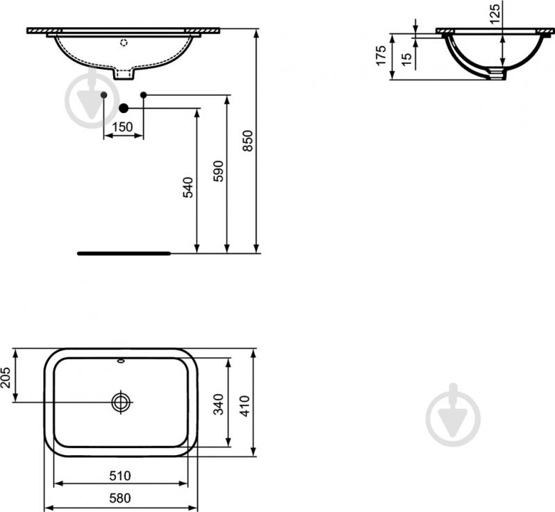 Умывальник Ideal Standard Connect RectangularE506101 - фото 5