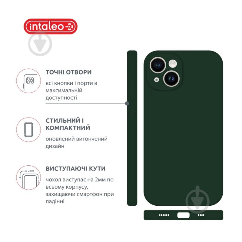 Чехол Intaleo SoftShell для Apple iPhone 14 Plus dark green (1283126557729) - фото 4