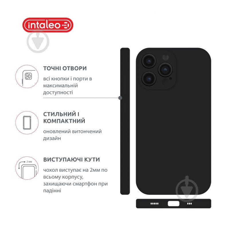 Чехол Intaleo SoftShell для Apple iPhone 14 Pro black (1283126554223) - фото 4 Чехол Intaleo SoftShell для Apple iPhone 14 Pro black (1283126554223) - фото 4