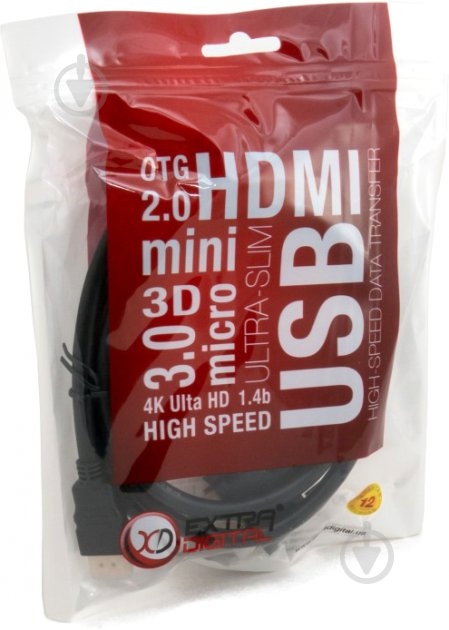 Кабель EXTRADIGITAL HDMI - DVI-D, Single Link 1,8 м black (KBH1684) - фото 4