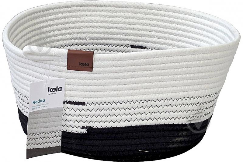 Корзина Hedda 32х30х17 см бело-черная (24459) Kela - фото 2 Корзина Hedda 32х30х17 см бело-черная (24459) Kela - фото 2