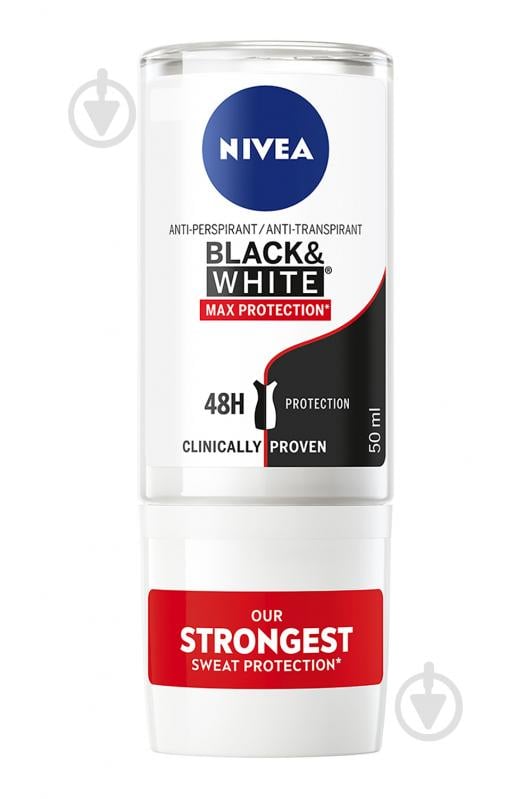 Дезодорант-антиперспирант для женщин Nivea Черное и белое MAX PROTECTION 50 мл - фото 1