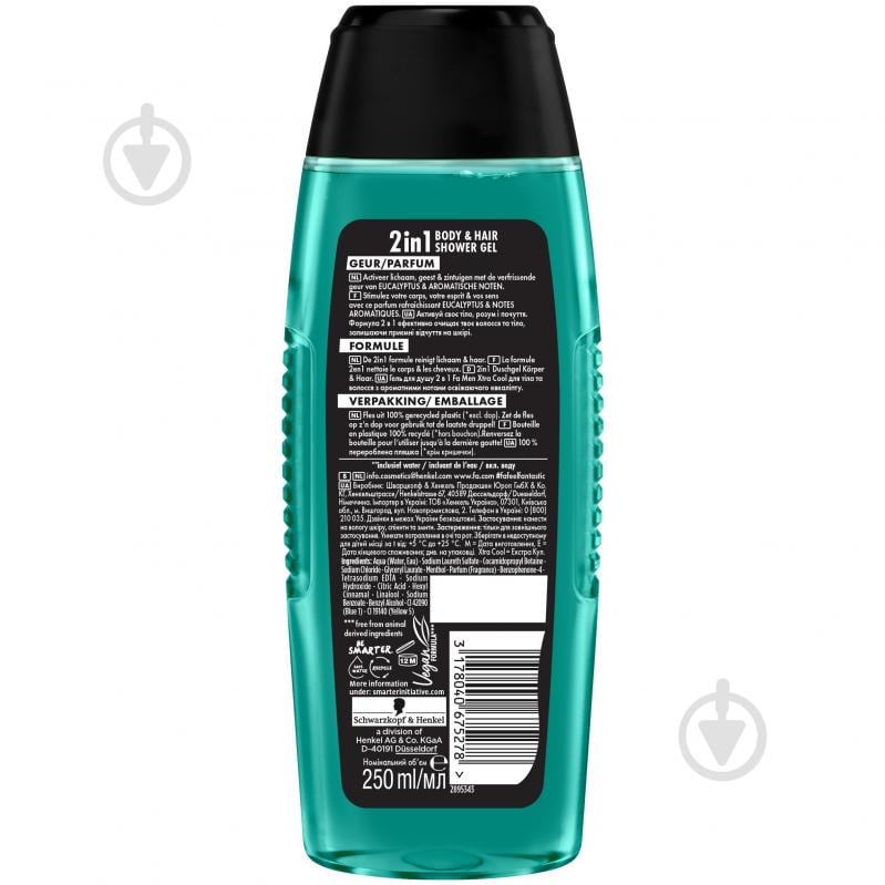 Гель для душа Fa Xtra Cool Arctic Fresh 250 мл - фото 2 Гель для душа Fa Xtra Cool Arctic Fresh 250 мл - фото 2