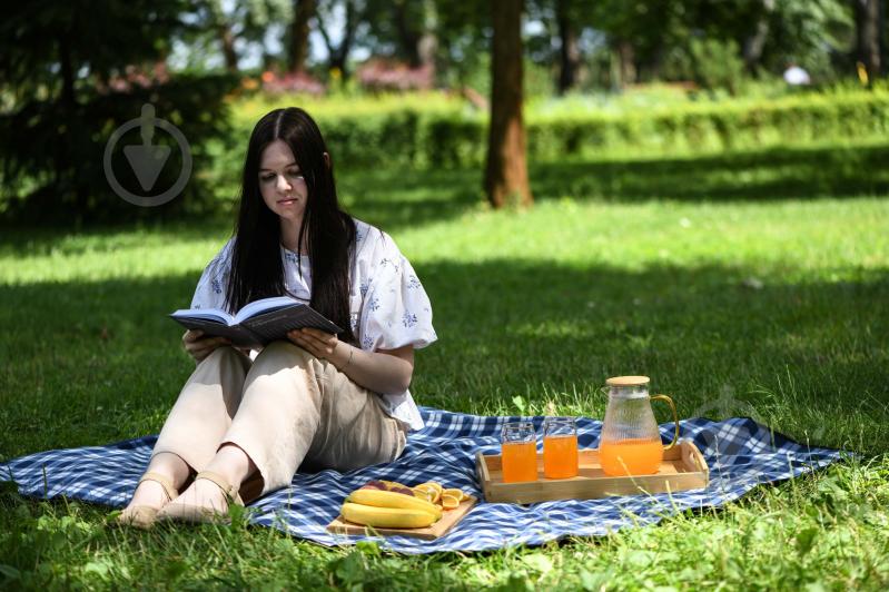 Плед Picnic клетка 130x170 см синий Ardesto - фото 8