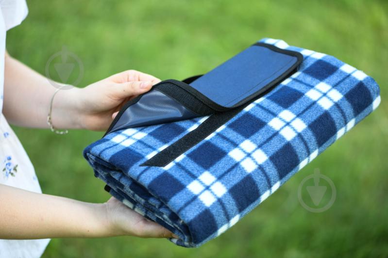 Плед Picnic клетка 130x170 см синий Ardesto - фото 14