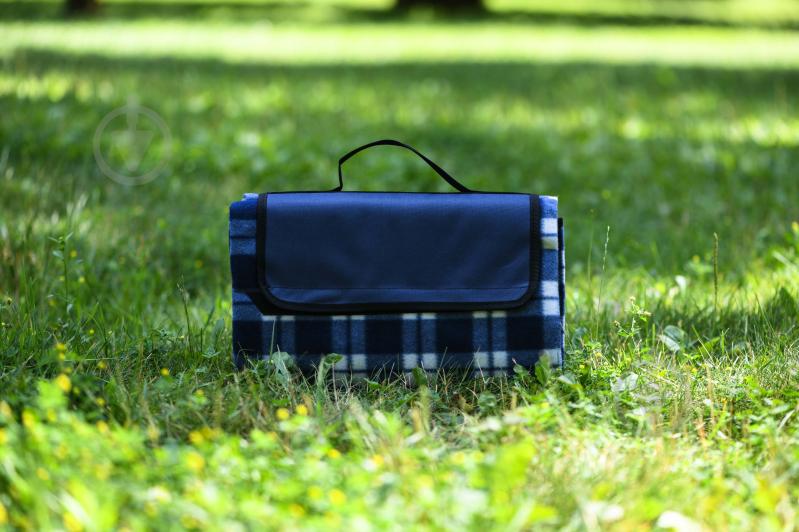 Плед Picnic клетка 130x170 см синий Ardesto - фото 12