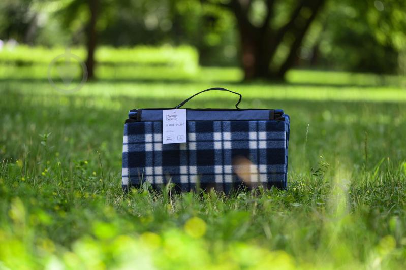 Плед Picnic клетка 130x170 см синий Ardesto - фото 11