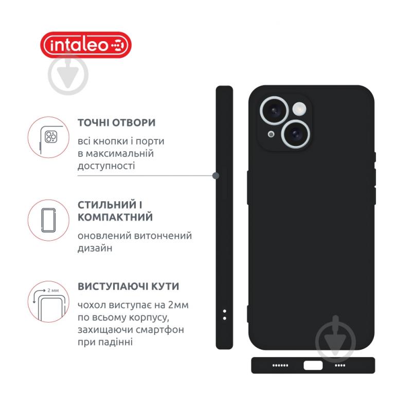 Чехол Intaleo SoftShell для Apple iPhone 15 Plus black (1283126585302) - фото 4