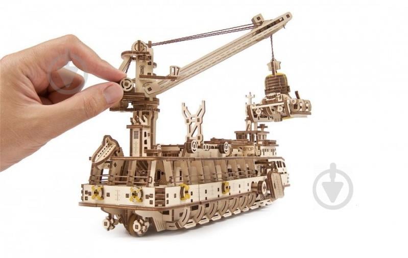 Дерев'яний 3D-конструктор UGEARS Науково-дослідне судно - фото 11