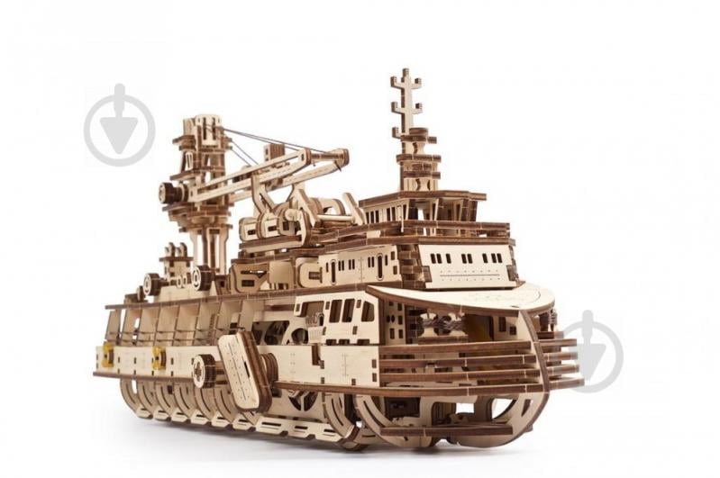 Дерев'яний 3D-конструктор UGEARS Науково-дослідне судно - фото 2