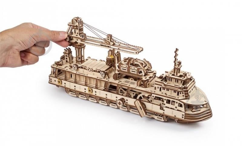 Дерев'яний 3D-конструктор UGEARS Науково-дослідне судно - фото 8