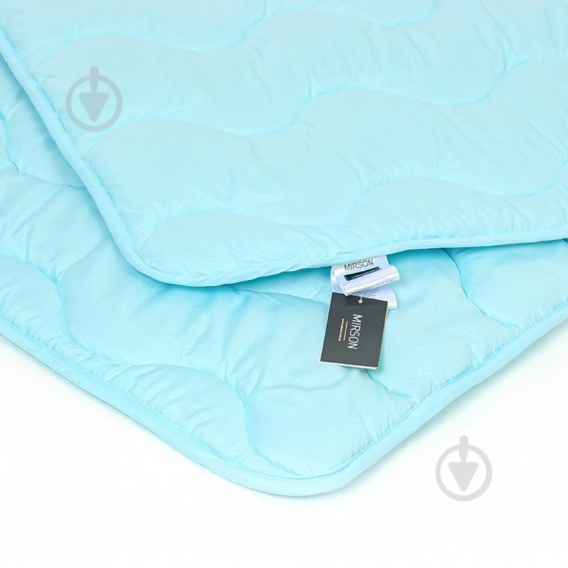 Набор антиаллергенный EcoSilk Всесезонный №1662 Eco Light Blue (одеяло и подушки 50x70 среднии) 155х215 см MirSon голубой - фото 7