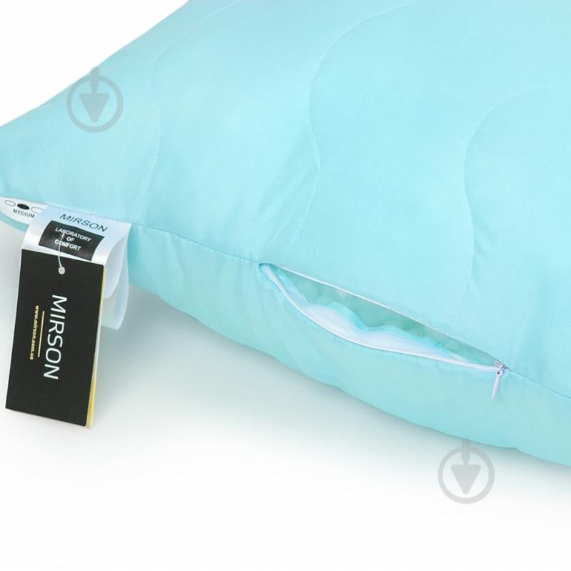 Набір антиалергенний EcoSilk Всесезонний №1662 Eco Light Blue (ковдра та подушки 50x70 середні) 172x205 см MirSon блакитний - фото 6