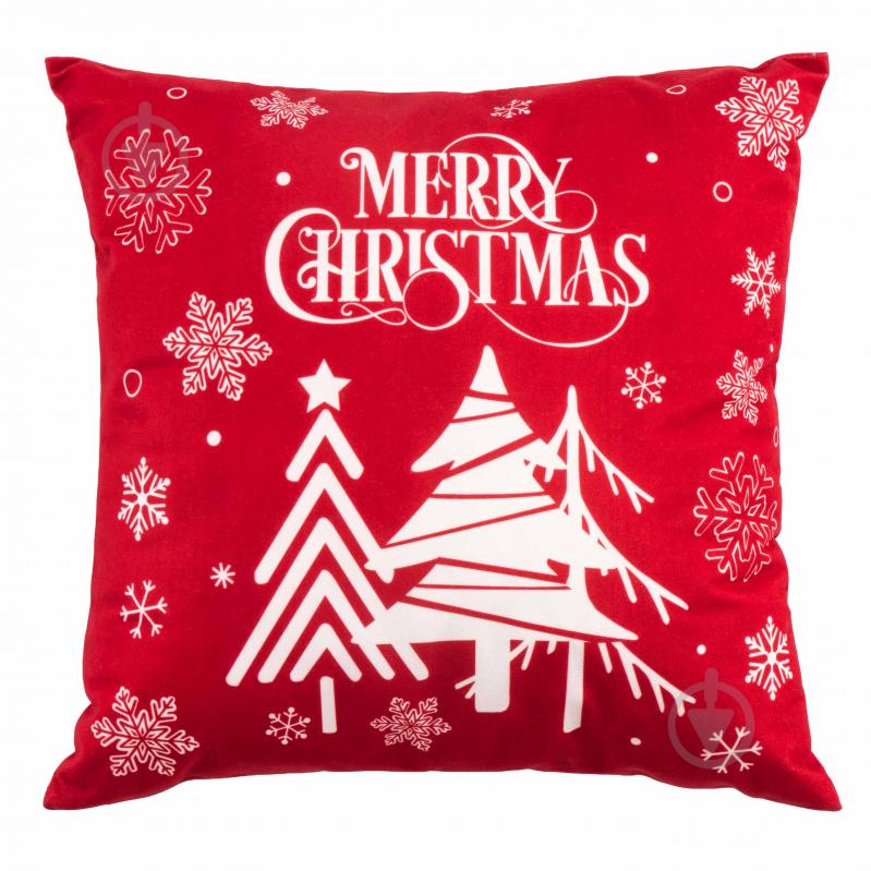 Подушка декоративная Christmas 45x45 см красный Ardesto - фото 1 Подушка декоративная Christmas 45x45 см красный Ardesto - фото 1