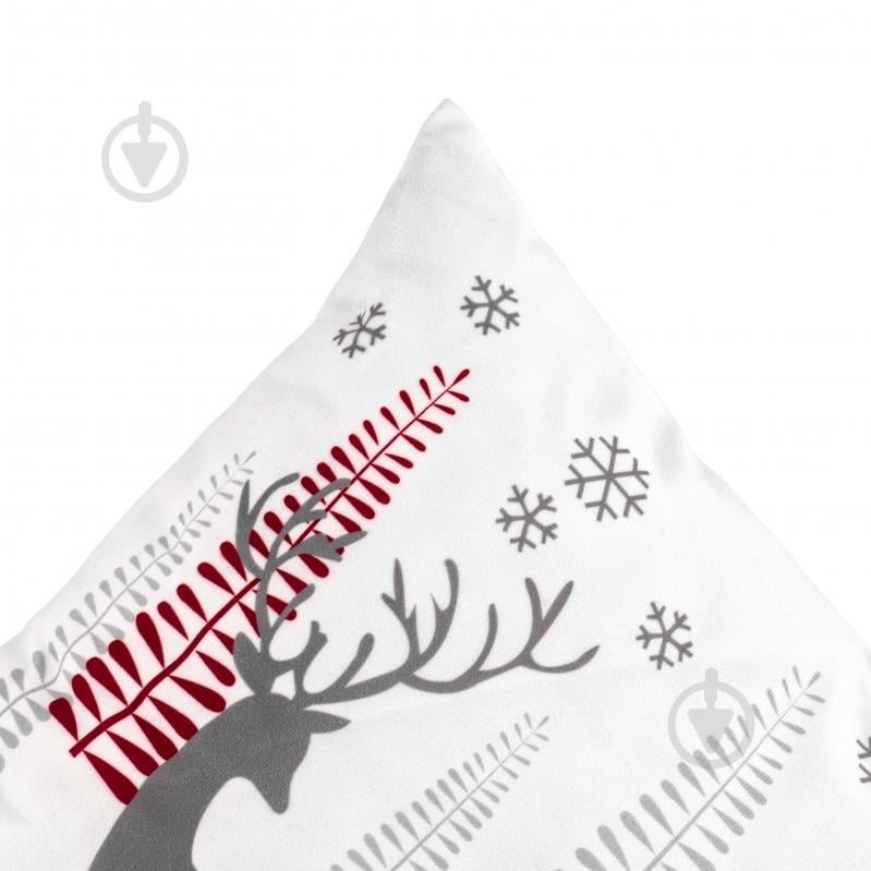 Подушка декоративна Christmas Deer 45x45 см білий Ardesto - фото 3