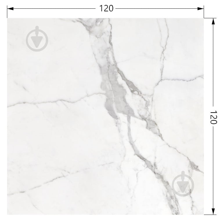 Плитка Cifre Statuario Mat 120х120 - фото 19