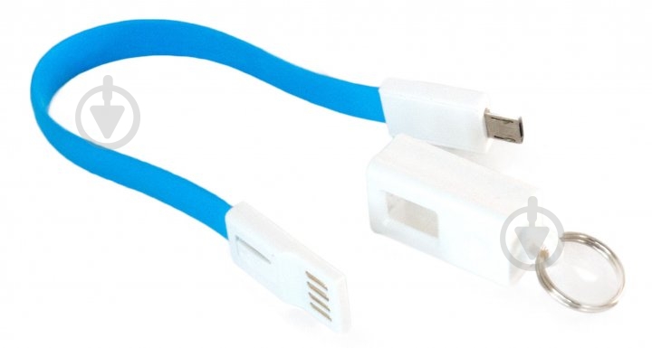 Кабель EXTRADIGITAL Micro USB to USB - брелок 0,18 м Blue (KBU1785) - фото 2