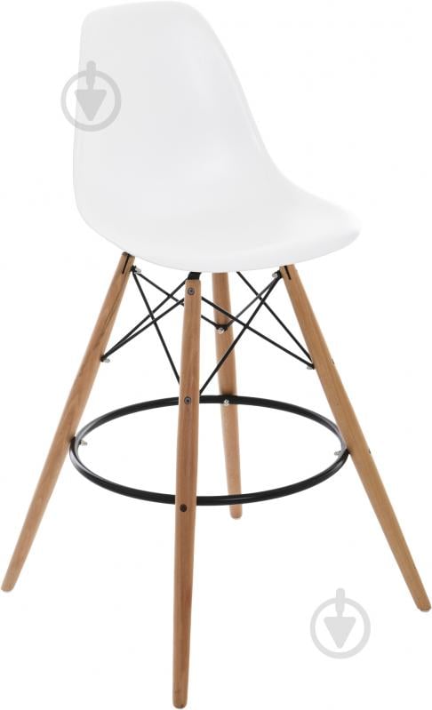 Стілець барний АС-016WH білий - фото 1