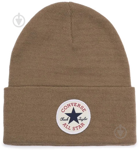 Шапка Converse CP BEANIE 10022137-288 р.one size коричневый - фото 1