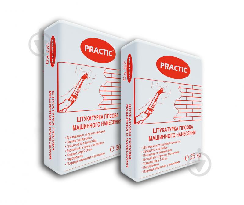 Штукатурка гипсовая Practic машинного нанесения 25 кг - фото 1